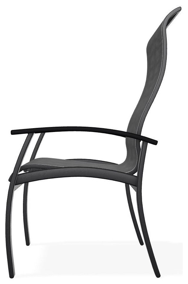 Belle Isle Sling Outdoor Dining Chair, Collect Charcoal/Black