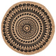 Safavieh Natural Fiber Nf802K  Rug, Black/Natural, 7'0"x7'0" Round