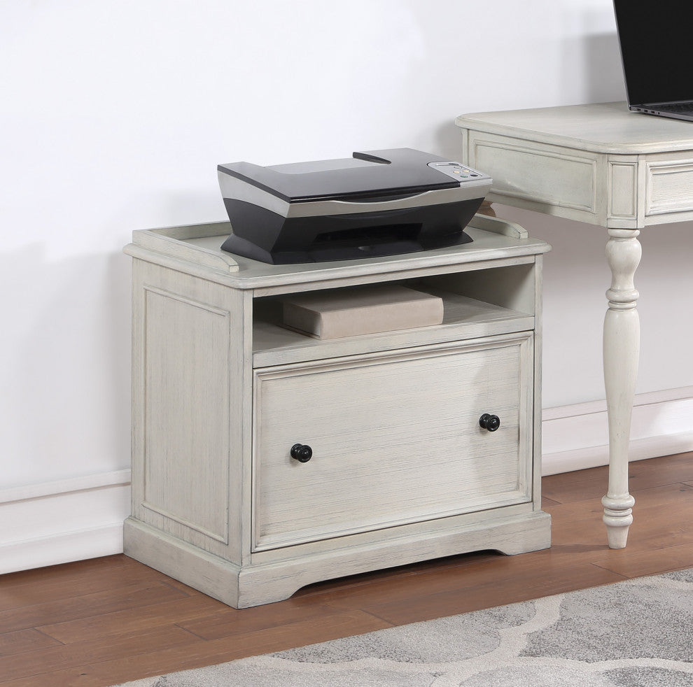 Country Meadows File Cabinet, Antique White