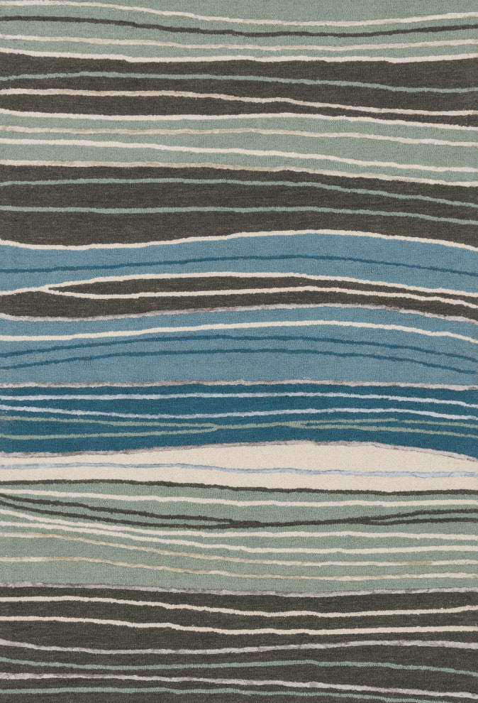 Wool Viscose Panache PC-13 Grey / Blue Area Rug, 18" X 18" Sample