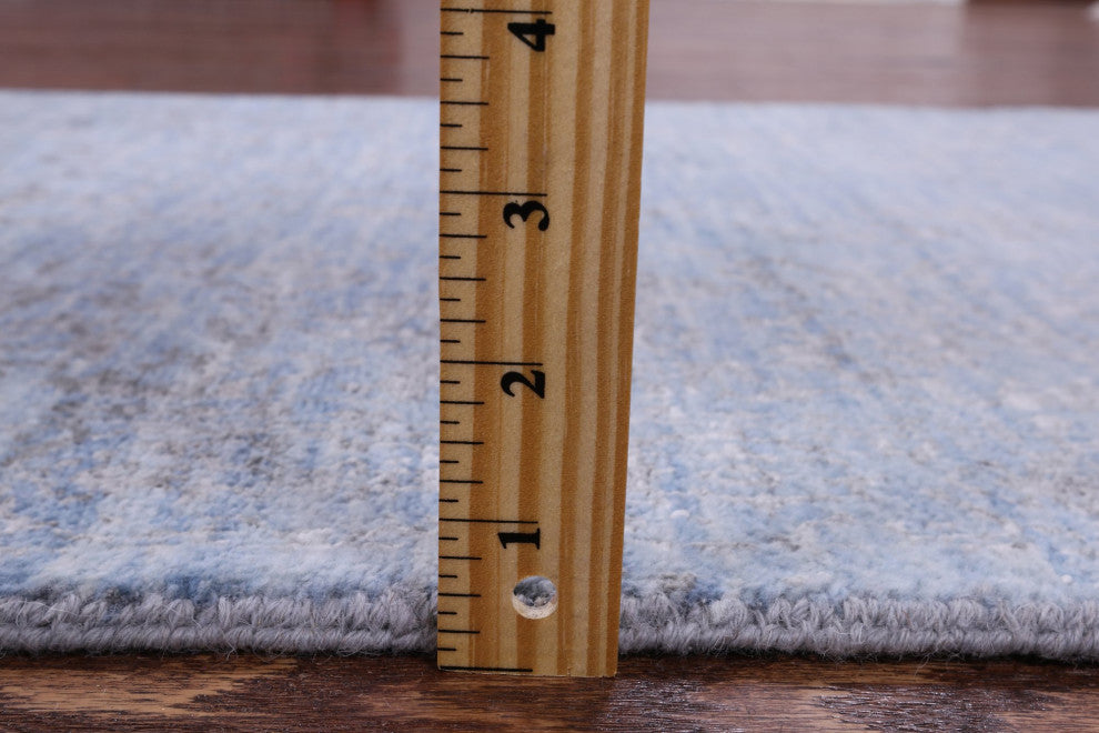 2' 6" X 10' 1" Persian Hand-Knotted Wool and Silk Runner Rug Q6322