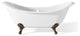 Cheviot Products Regency Cast Iron Bathtub With Faucet Holes, Antique Bronze