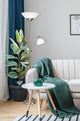Piedmont Combo Floor Lamp, Satin Steel