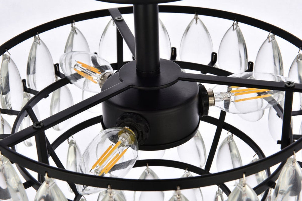 Murphy 12" Flush Mount, Black