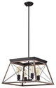 WAREHOUSE OF TIFFANY'S PD003-4IWG Emmett 20 in. 4-Light Oil Rubbed Bronze Finish