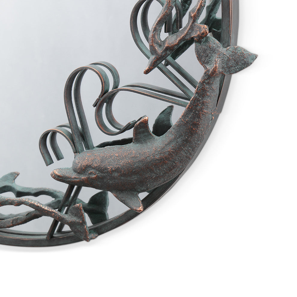 Dolphin Trio Round Wall Mirror