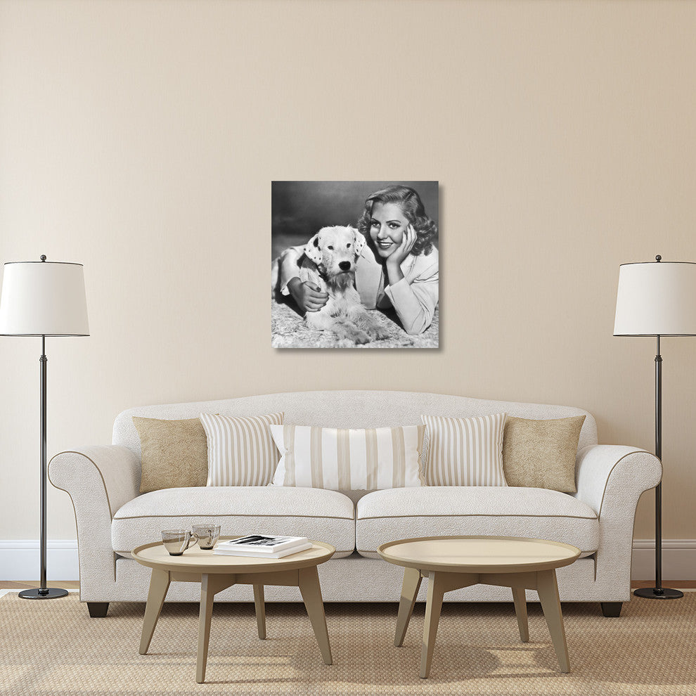 "Jean Arthur" Stretched Canvas Giclee by Hollywood Photo Archive, 36x36"