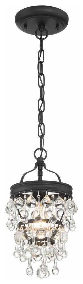 CRYSTORAMA Calypso 1 Light Matte Black Mini Chandelier