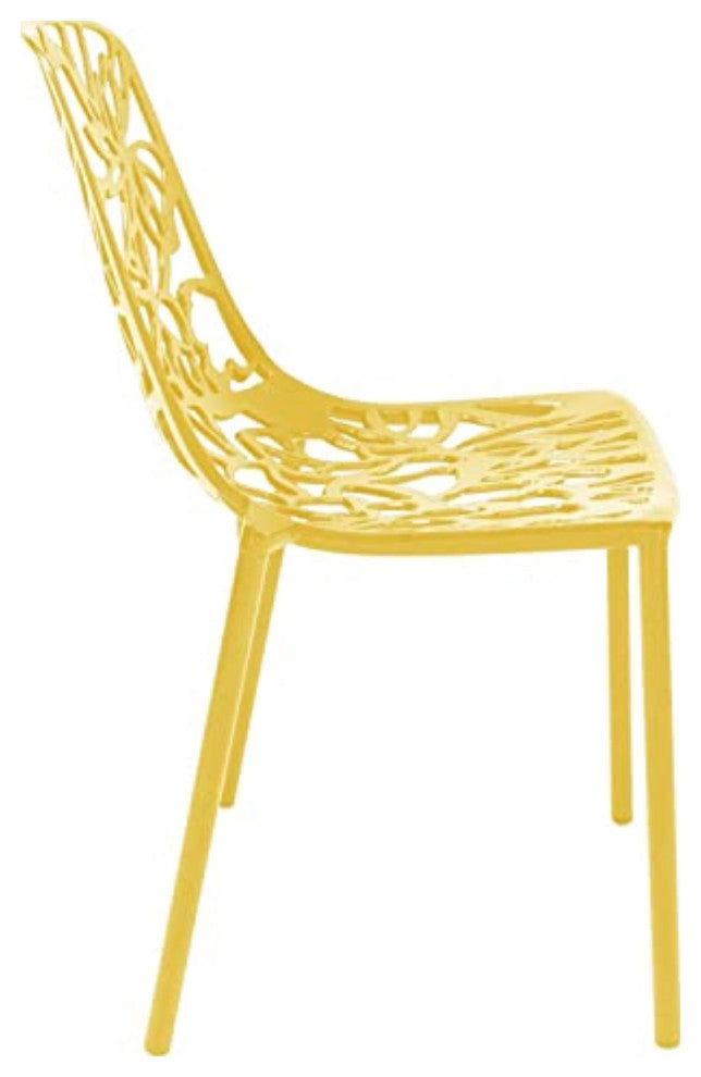 LeisureMod Modern Devon Aluminum Chair, Set of 2