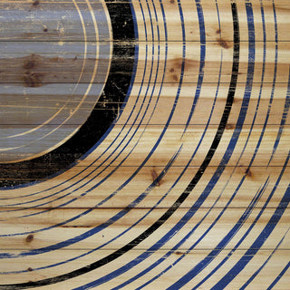 "Side Section" Painting Print on Natural Pine Wood