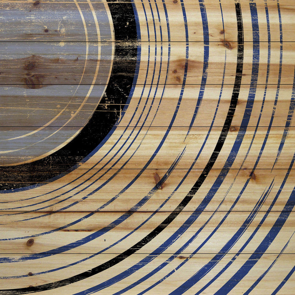 "Side Section" Painting Print on Natural Pine Wood