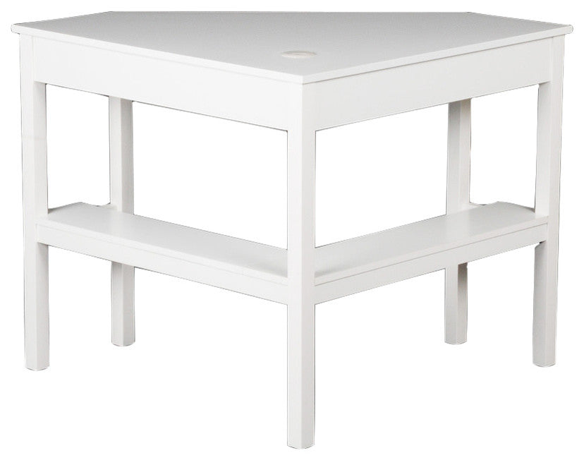 Peoria Corner Computer Desk, White