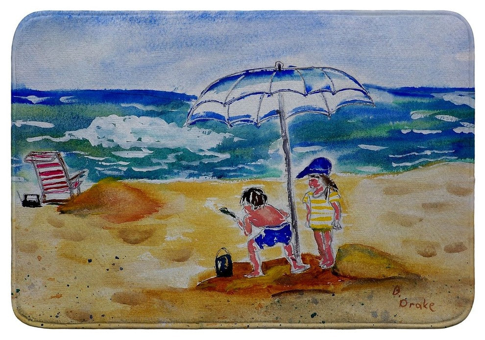 Children at the Beach Bath Mat 24x36