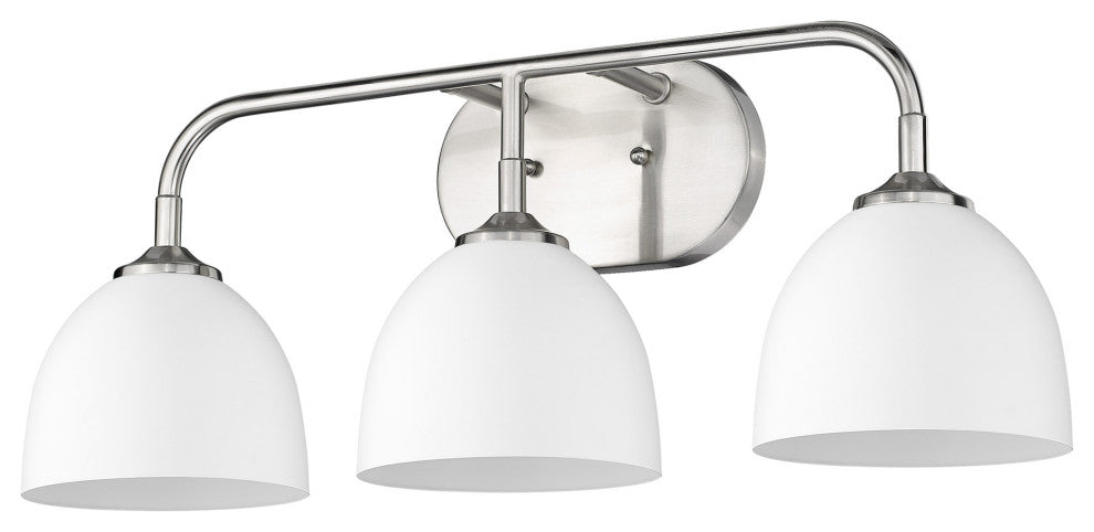 Golden Lighting 6956-BA3 WHT Zoey 3 Light 25"W Bathroom Vanity - Matte Black