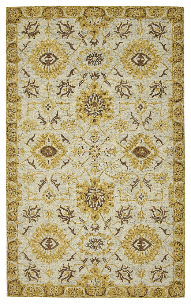 Amer Rugs Romania Newburg ROM-3 Gold Hand-hooked - 9' X 13' Rectangle Area Rug