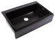 Parker Black Fireclay 34"³ Single Bowl Quick-Fit Farmhouse Drop-in Kitchen Sink