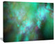 Blue Fractal Sky with Blur Stars, Oversized Abstract Canvas Art Print, 60x40