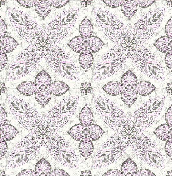 Geometric Bohemian Wallpaper, Light Lavender, Bolt