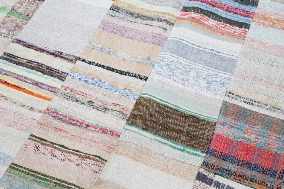 Rug N Carpet - Handmade Turkish 8' 2'' x 10' 0'' Unique Patchwork Kilim Rug
