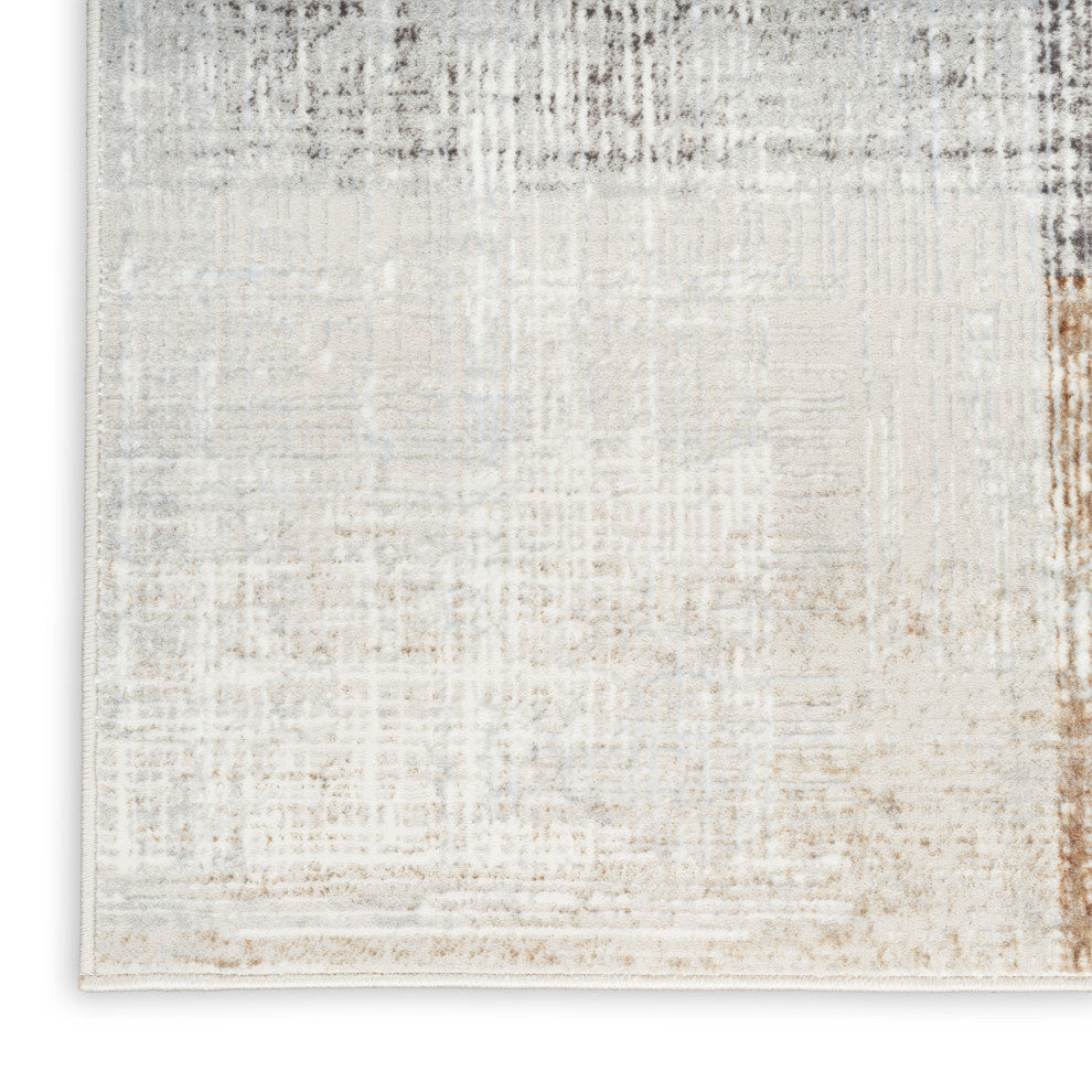 Nourison  Iliana 5'3"x7'3" Gray Modern Indoor Area Rug