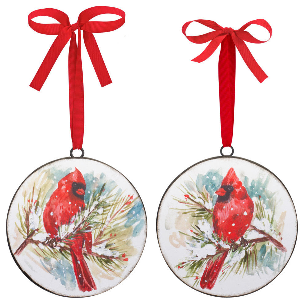 Cardinal and Pine Ornament, 12-Piece Set