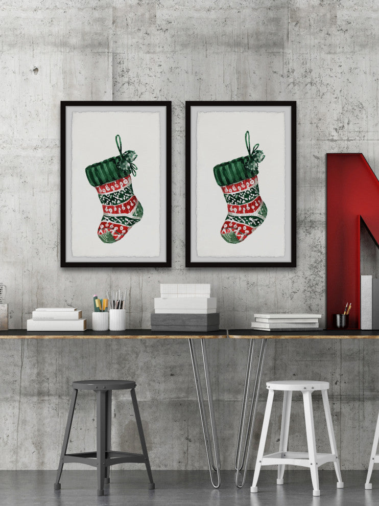 The Socks Are Hung Diptych, 2-Piece Set, 20x30