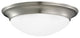 Generation Lighting Lighting 3-Light Flush Mount, Brushed Nickel