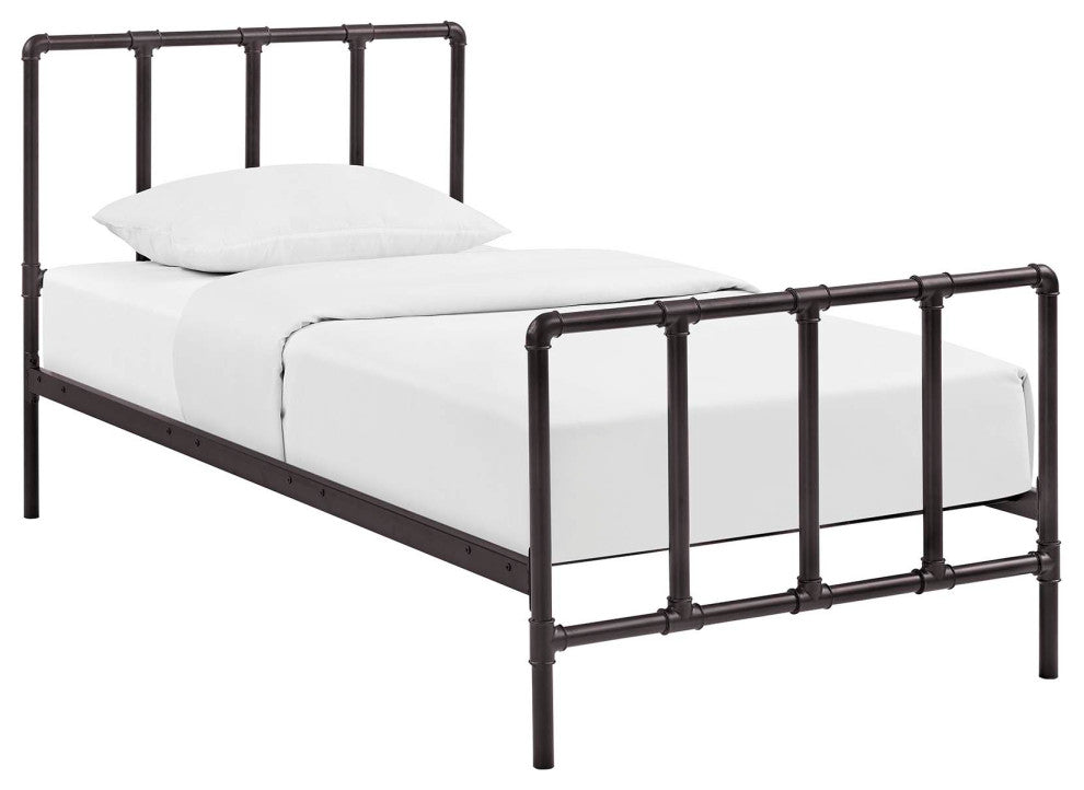 Modway Dower Twin Bed, Brown