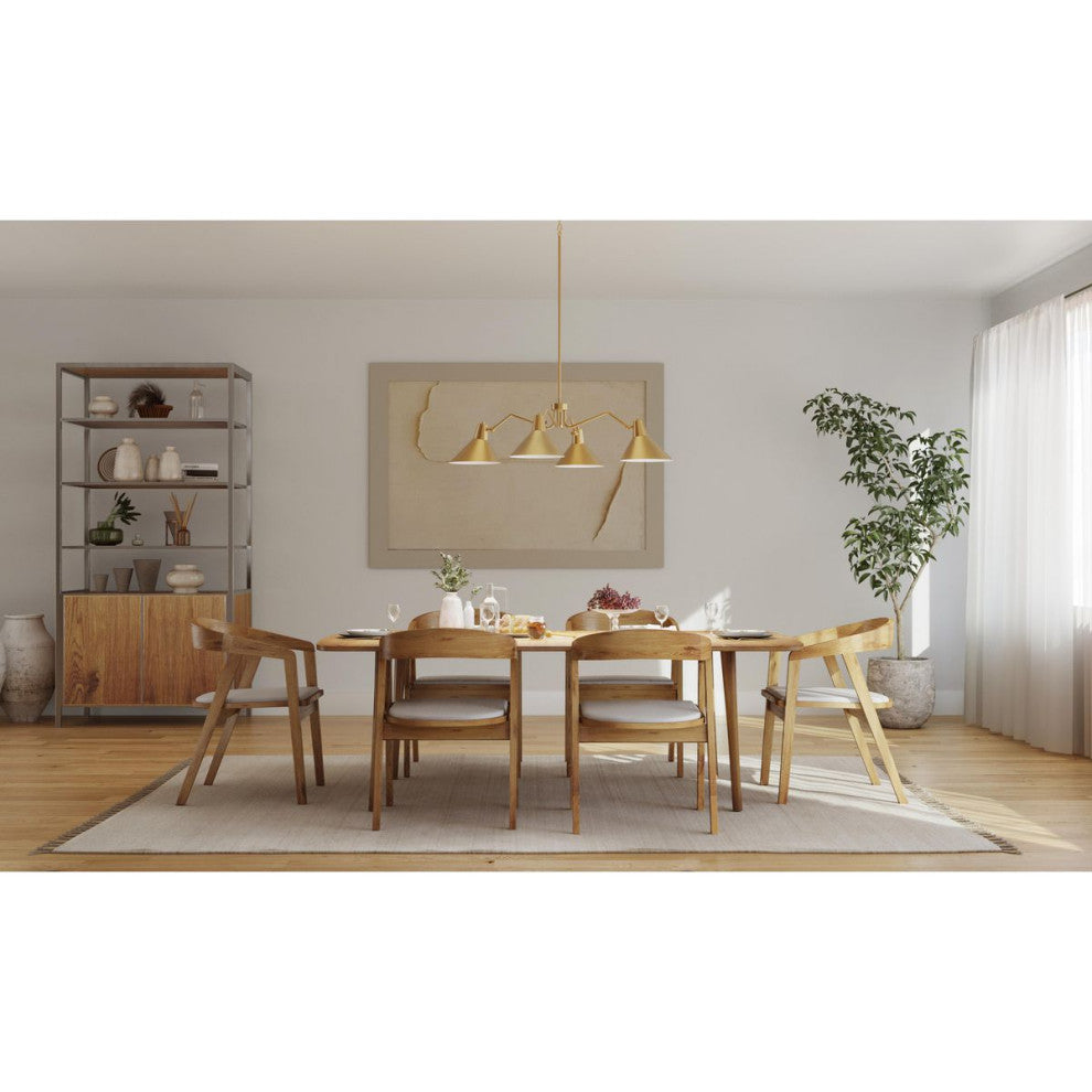 Trimble Collection Four-Light Brushed Bronze Chandelier