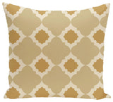 Medina Geometric Print Pillow, Gold, 18"x18"