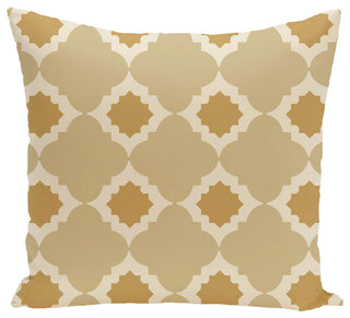 Medina Geometric Print Pillow, Gold, 18"x18"