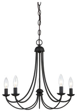 Quoizel MRN5005IB Five Light Chandelier Mirren Imperial Bronze