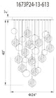 Salvador 24 in LED Integrated Polished Nickel Chandelier