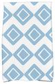 Diamond Jive 1 Geometric Print Hand Towels, Light Blue, 18x30"