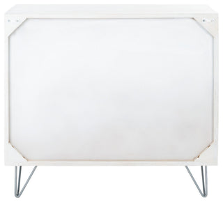 Safavieh Marigold 3 Drawer Chest, White Washed/Silver