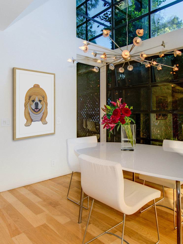 "English Bulldog" Framed Painting Print, 16"x24"