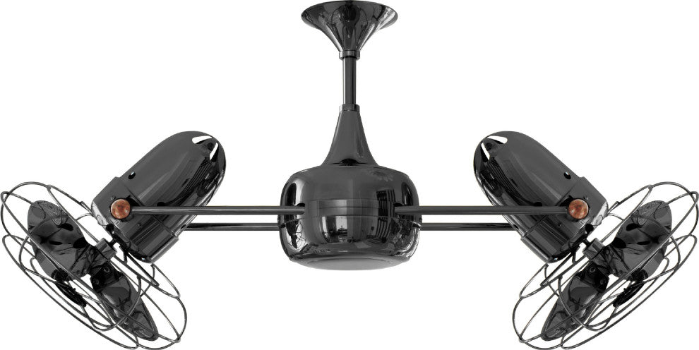 Duplo Dinamico Rotational Ceiling Fan, Black Nickel