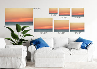 Yellow Canoe and Blue Sea by with Soft Violet Effect Canvas Wall Art Prints, 18" X 24"