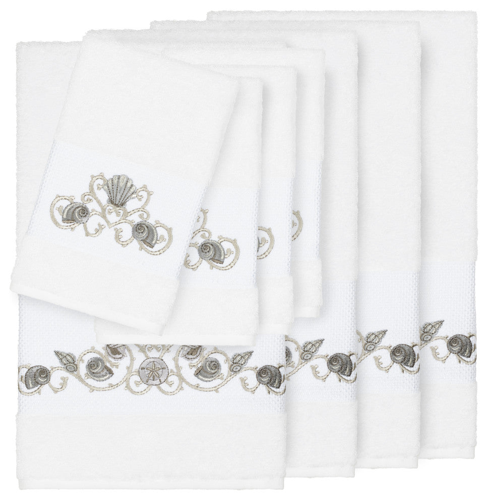 Bella 8 Piece Embellished Towel Set