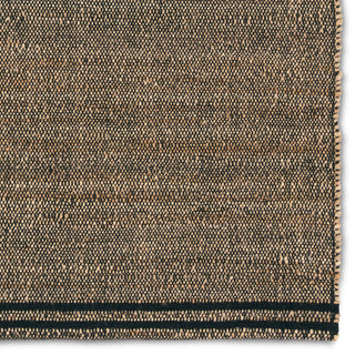 Jaipur Living Solous KET01 Handmade Solid Tan and Black Area Rug, 2'x3'