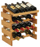 16 Bottle Dakota Wine Rack with Display Top, Light Oak