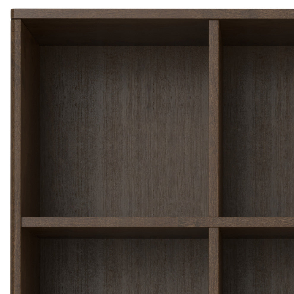 Harper Solid Hardwood 9 Cube Storage, Walnut Brown