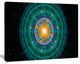 Cabalistic Turquoise Fractal Sphere, Abstract Canvas Art Print, 20x12