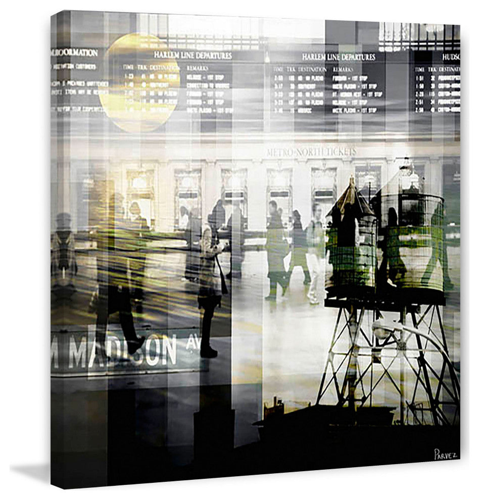 "NY Moving" Fine Art Canvas Print, 18"x18"