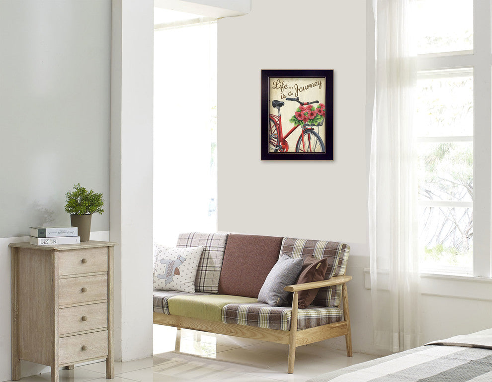 "Life is a Journey" By Debbie DeWitt, Printed Wall Art, Black Frame