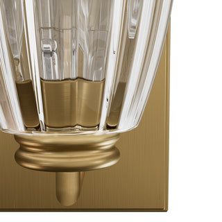 Rossmoor Luxe Gold With Clear Glass 1 Light Sconce Wall Light Fixture