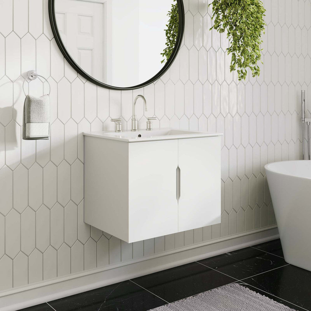 Vitality 24" Bathroom Vanity, White White