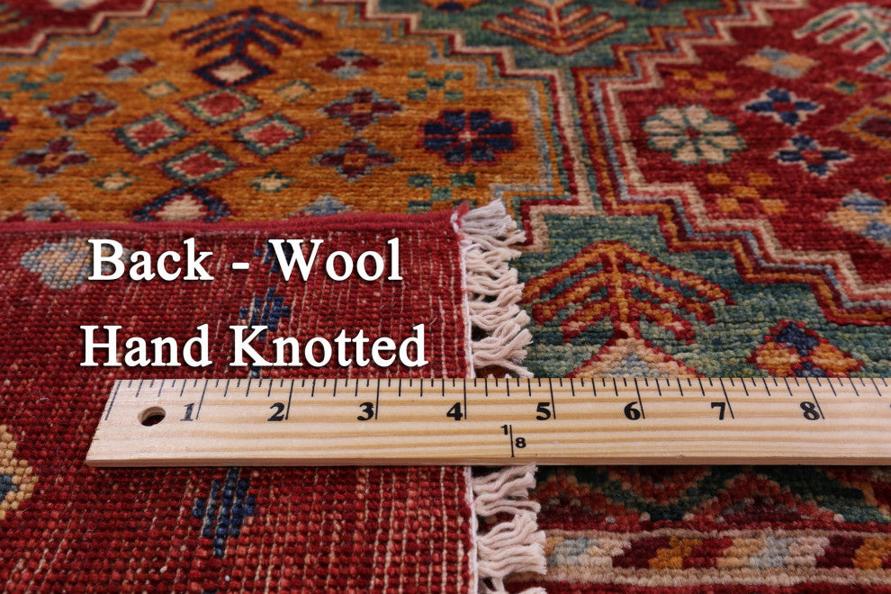 8' 2" X 11' 4" Khorjin Super Kazak Hand-Knotted Rug Q5351