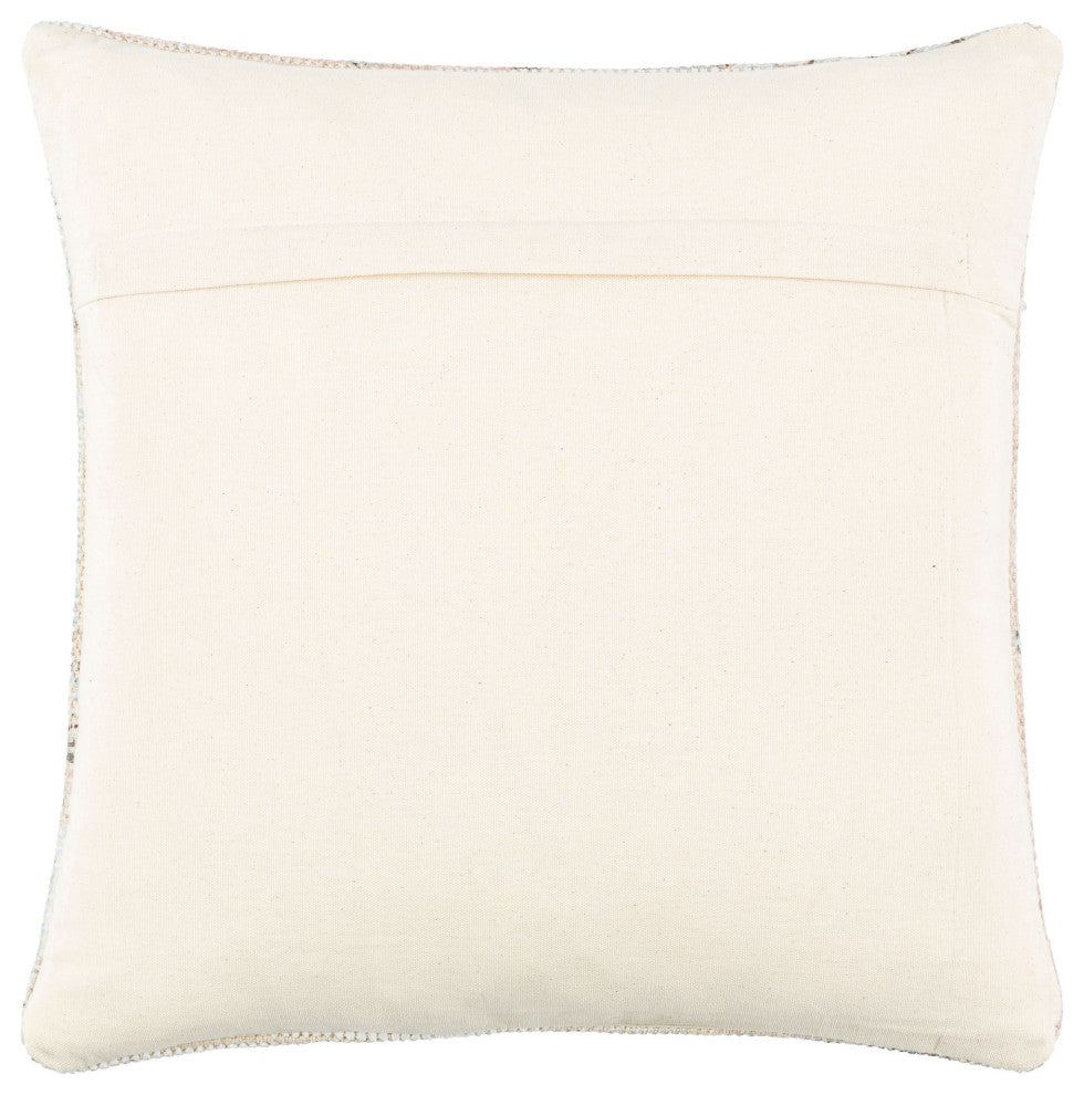 Surya Samsun Pillow Shell With Down Insert 20"H X 20"W - Cream, Dusty Pink