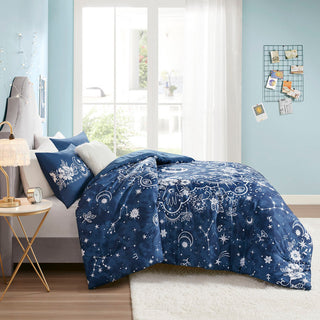 Intelligent Design Stella Celestial Comforter Set, Navy